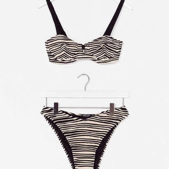 Sea For Yourself Striped High-Leg Bikini Set - Picture 2 of 3